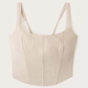 🍨 A&F Scoop Neck Corset Top - Cream